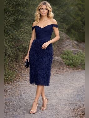 Marchesa | Dresses | Marchesa Notte Offtheshoulder 3d Floral Embroidered Cocktail  Dress | Poshmark